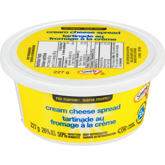 No Name Cream Cheese Spread  227 g, $1.32/100g