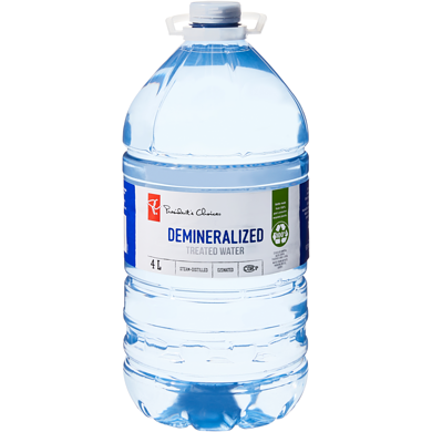 President's Choice Demineralized Treated Water 4 l, $0.04/100ml
