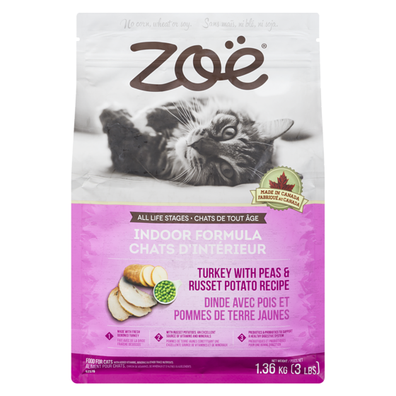 Zoe Turkey with Peas & Russet Potato Recipe Cat Food 1.5 kg, $1.00/100g