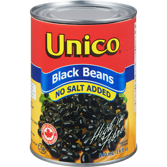 Unico Black Beans, No Salt Added 540 ml, $0.31/100ml