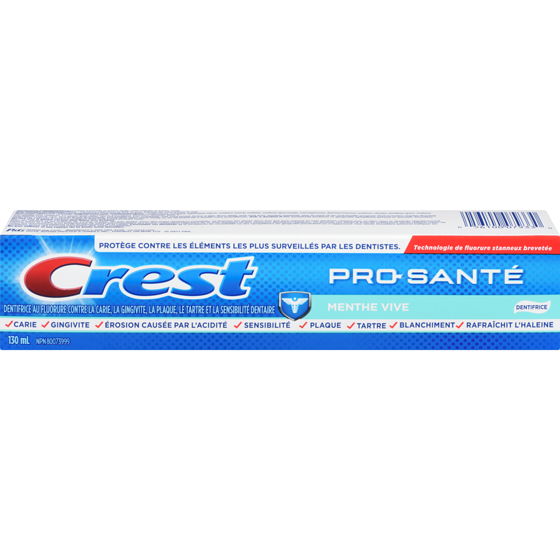 Crest Dentifrice Pro-Santé Formule douce Menthe poivrée douce 130 ml, 3,45 $/100ml