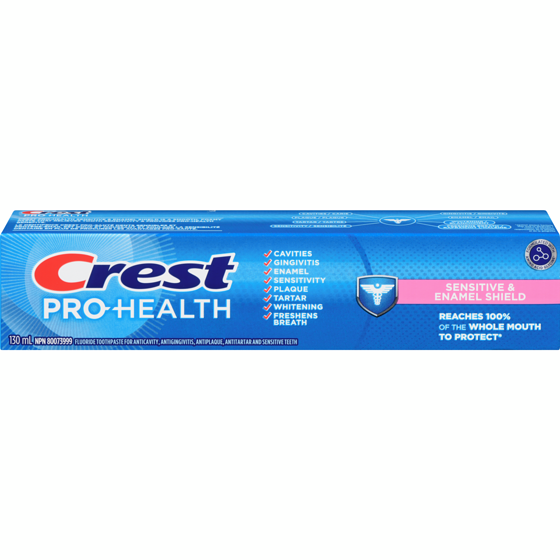 Crest Pro Health Sensitive and Enamel Shield Toothpaste 130 ml, $3.45/100ml