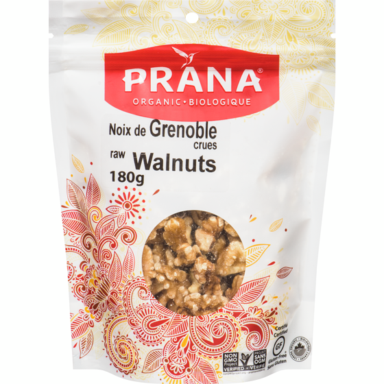 Prana Organic Raw Walnuts 180 g, $6.99/100g
