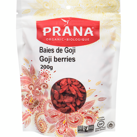 Prana Organic Goji Berries 200 g, $7.00/100g