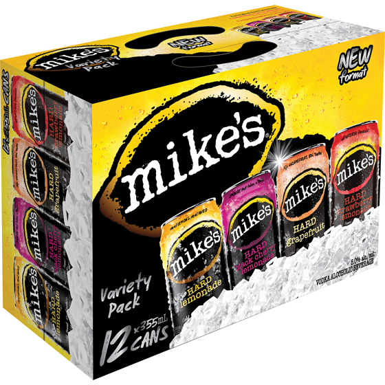 Mike's Mikes Lemonade Variety-Pack (ID required at pick-up) 12x355.0 ml, $0.71/100ml