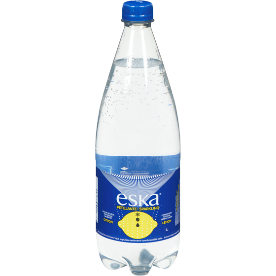 Eska Eau de Source Gazéifiée Arôme de Citron Naturel 1 l, 0,15 $/100ml