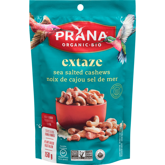 Prana Organic Extaze Sea Salted Cashews 150 g, $5.66/100g