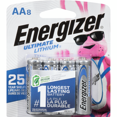 Energizer Piles au lithium AA8 1 ea, 4,00 $/1ch