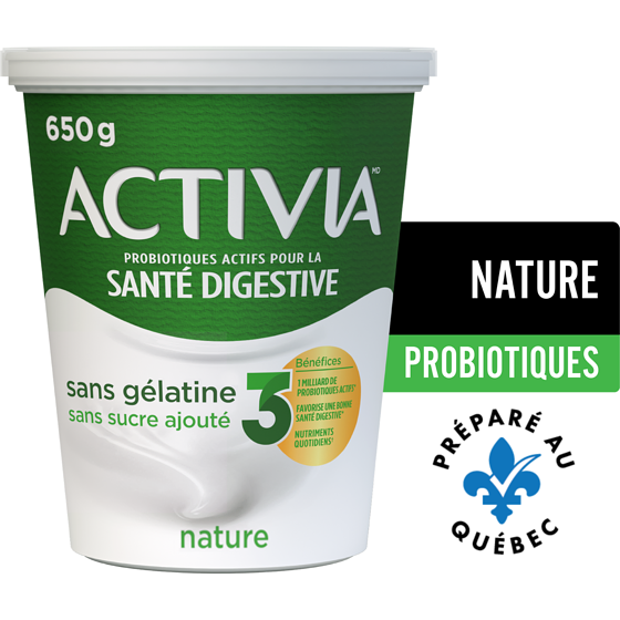Activia Yogourt probiotique, nature 3,2% M.G. 650 g, 0,88 $/100g