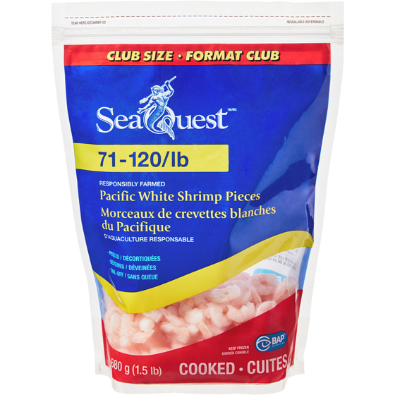 Seaquest Pacific White Shrimp Pieces 680 g, $2.06/100g