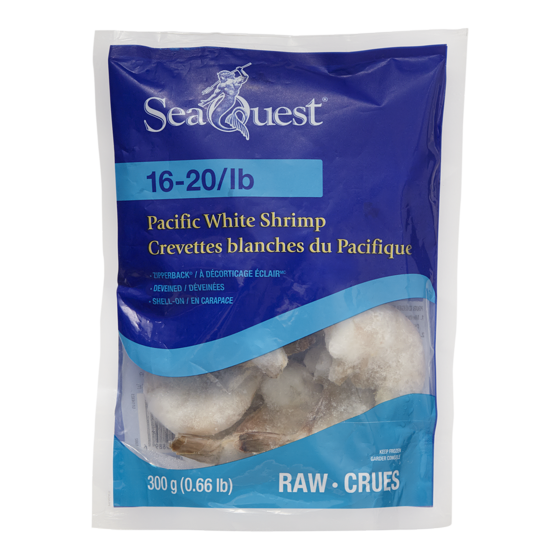SeaQuest Crevettes blanches du Pacifique 300 g, 3,00 $/100g