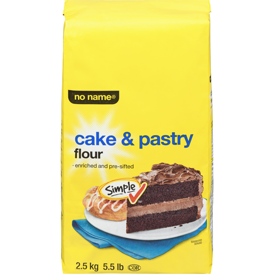 No Name Cake & Pastry Flour 2.5 kg, $0.16/100g