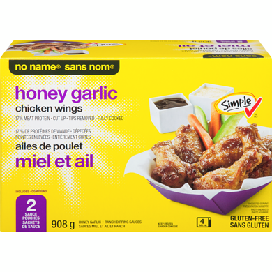 No Name Chicken Wings, Honey Garlic 908 g, $1.10/100g