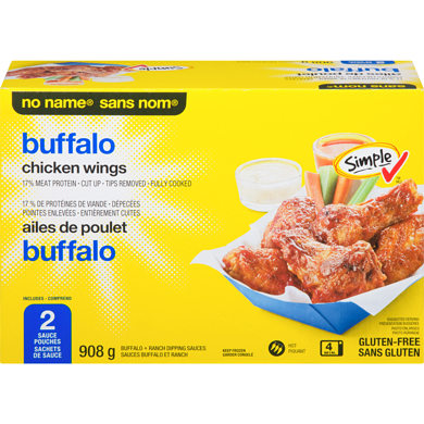Sans Nom Ailes de poulet Buffalo 908 g, 1,76 $/100g