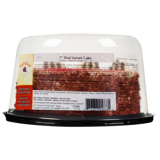 Sugar Plum Red Velvet Cake 7 in 950 g, $1.68/100g