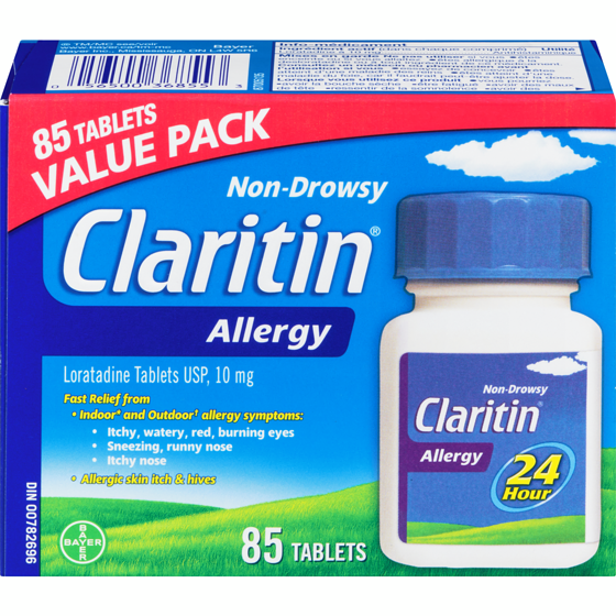 Claritin Allergy Medicine, 24-Hour Non-Drowsy Relief 85 ea, $0.61/1ea