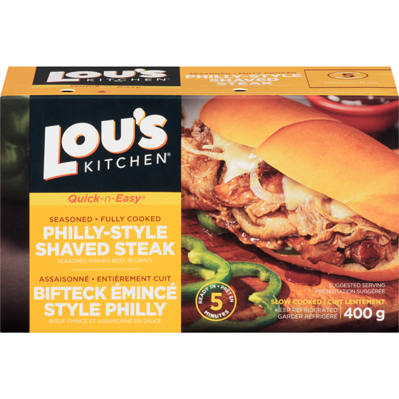 Lous Philly Style Shaved Steak 400 g, $2.62/100g
