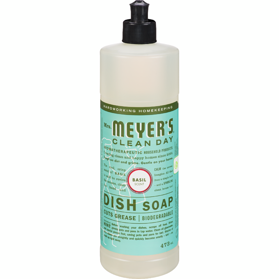 Mrs. Meyer's Clean Day Basil Scent Dish Soap 473 ml, $1.69/100ml