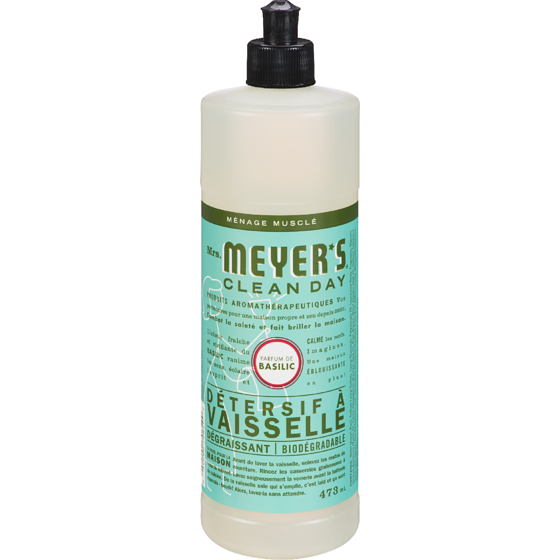 Mrs. Meyer’s Clean Day Détersif à Vaisselle Parfum de Basilic 473 ml, 1,69 $/100ml