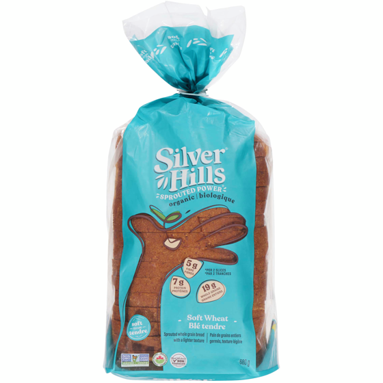 Silver Hills Organic Sprouted Bread, Soft Wheat 680 g, $0.88/100g
