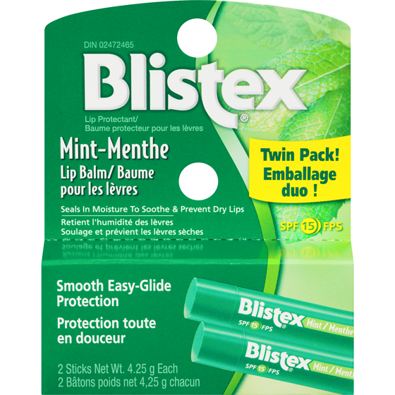 Blistex Mint SPF 15 Lip Balm Twin Pack! 8.5 g, $62.24/100g