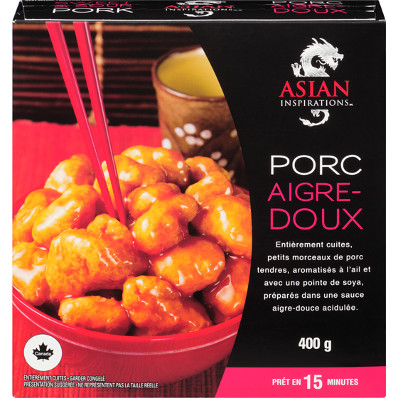 Asian Inspirations Porc aigre-doux 400 g, 1,75 $/100g