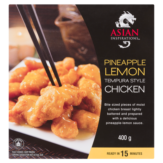 Asian Inspirations Pineapple Lemon Chicken 400 g, $1.50/100g