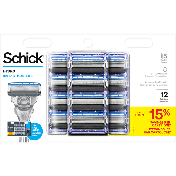 Schick Hydro Dry Skin Men’s Razor Blade Refills 12 ea, $3.58/1ea