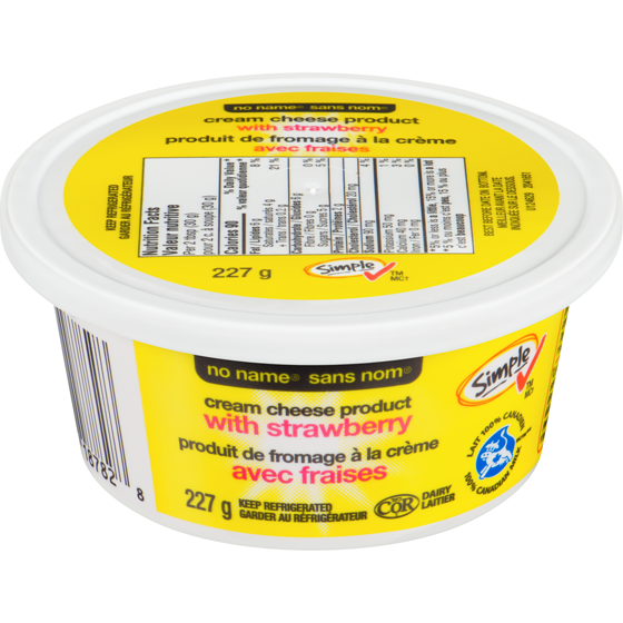 No Name Cream Cheese Product With Strawberries 227 g, $1.89/100g