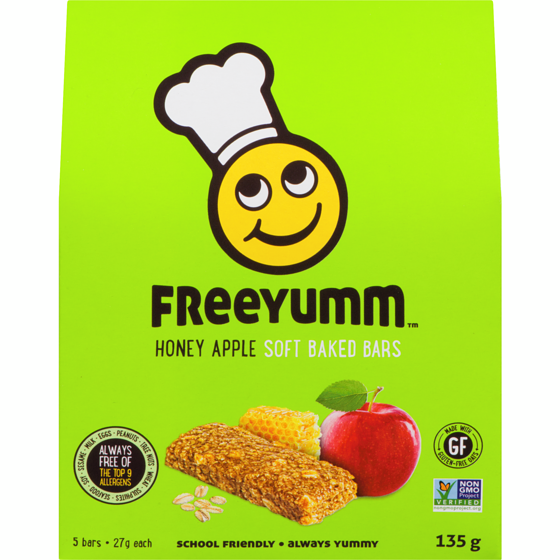 Freeyumm Honey Apple Oat Bars 135 g, $4.66/100g