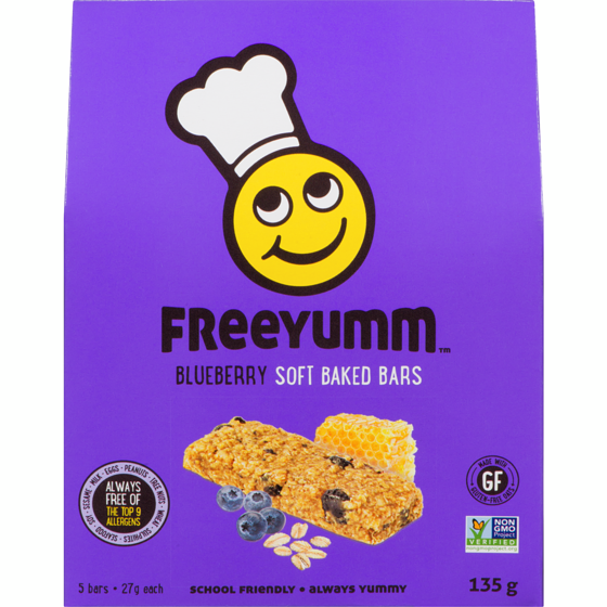 Freeyumm Blueberry Oat Bars 135 g, $4.66/100g