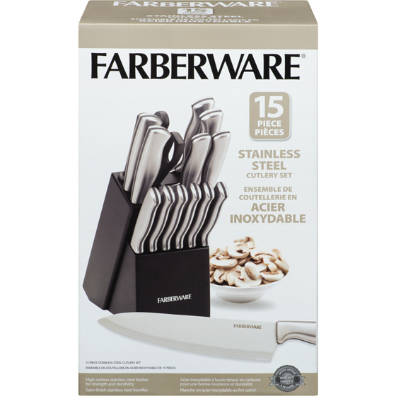 Farberware Ensemble de couverts en acier inoxydable 15 pièces 15x1.0 ea, 5,00 $/1ch