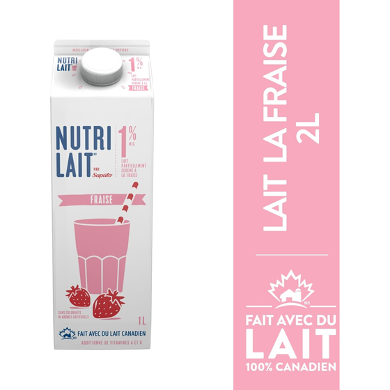 Nutrilait Lait à la fraise 1 l, 0,20 $/100ml