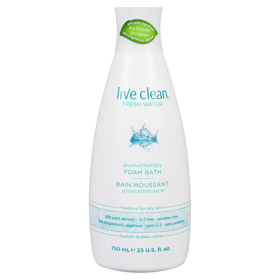 Live Clean Bain moussant aromathérapie eau fraiche  750 ml, 1,47 $/100ml