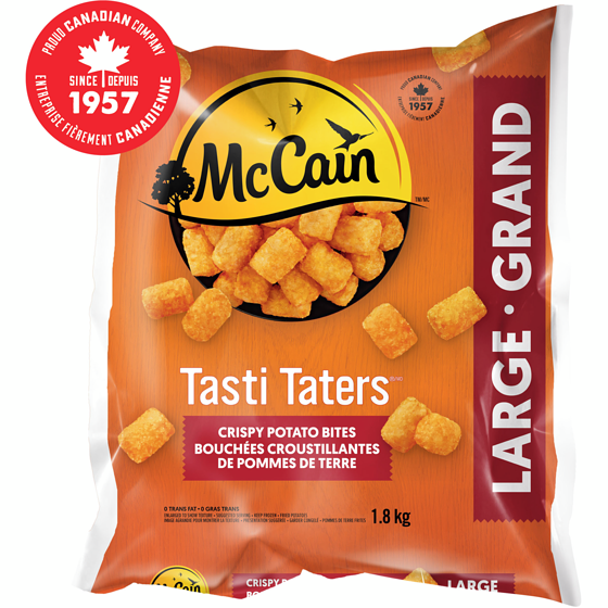 McCain Bouchées de pommes de terre Tasti Tatersᴹᴰ 1.8 kg, 0,44 $/100g