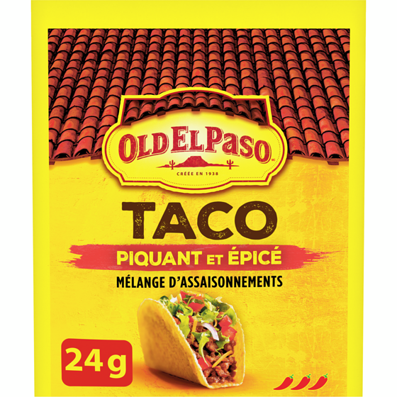 Old El Paso Assaisonnement à taco, Piquant et épicé 24 g, 9,12 $/100g