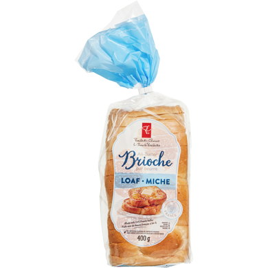 le Choix du Président Miche Brioche pur beurre 400 g, 1,25 $/100g