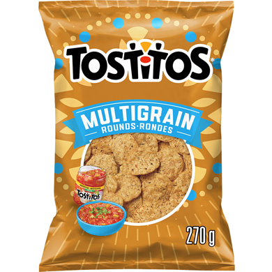 Tostitos Chips tortilla Multigrain Rondes 270 g, 2,03 $/100g