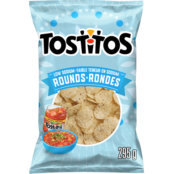 Tostitos Chips tortilla Rondes Faible teneur en sodium 295g 295 g, 1,34 $/100g