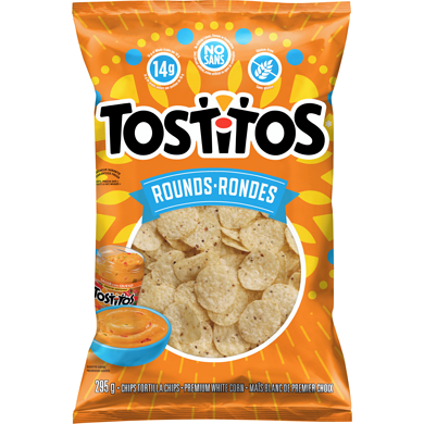Tostitos Chips tortilla rondes 295 g, 1,86 $/100g