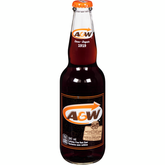 A&W Boisson gazeuse racinette, bouteille en verre 4x341.0 ml, 0,73 $/100ml