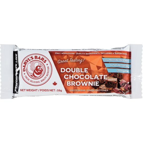 Daryl's Protein Bar Double Chocolate Brownie 58 g, $5.67/100g