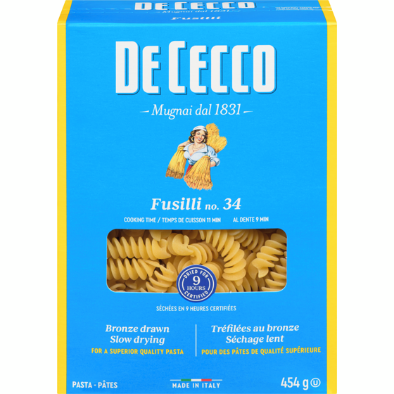 De Cecco Pasta Fusilli No. 34 450 g, $0.66/100g