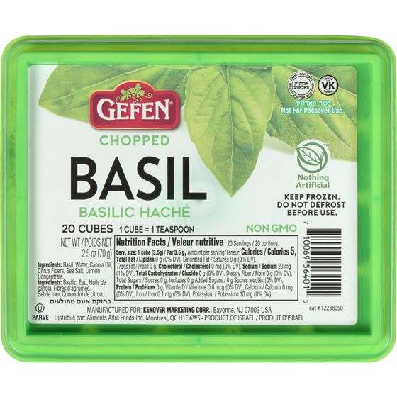 Gefen Cubes de basilic haché 71 g, 8,86 $/100g