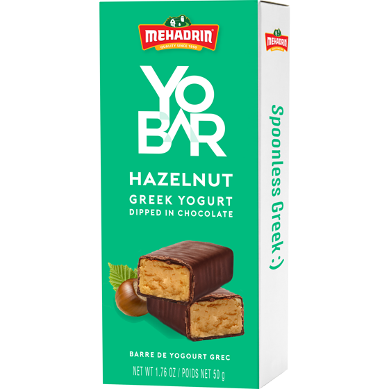 Mehadrin Yobar Greek Yogurt Bar, Hazelnut 50 g, $7.58/100g
