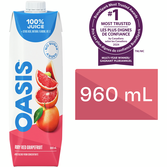 Oasis Ruby Red Grapefruit Juice 960 ml, $0.23/100ml