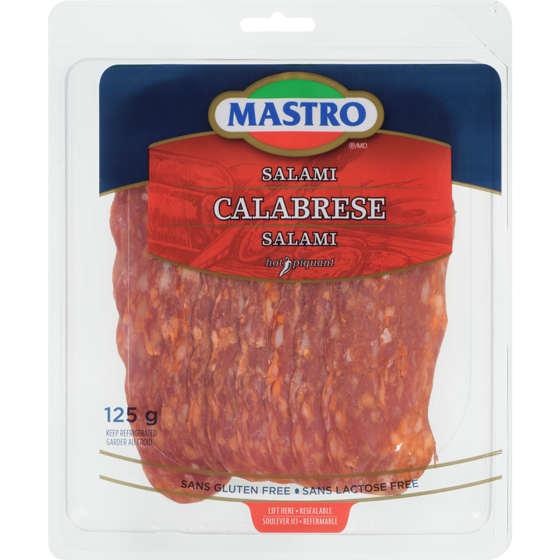 Mastro Salami Calabrese Piquant 125 g, 6,63 $/100g