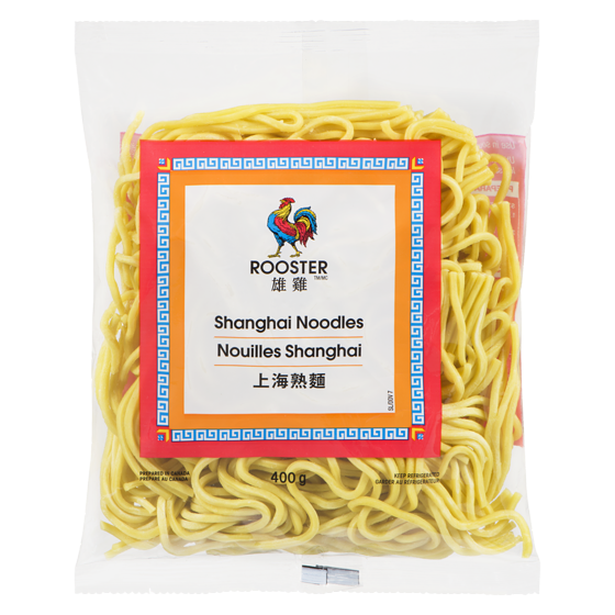 Rooster Noodles Shanghai 400 g, $0.75/100g