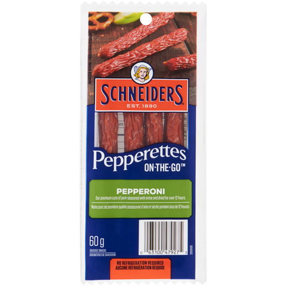 Schneiders Pepperettes On-the-go Sausage Sticks, Pepperoni 60 g, $7.48/100g