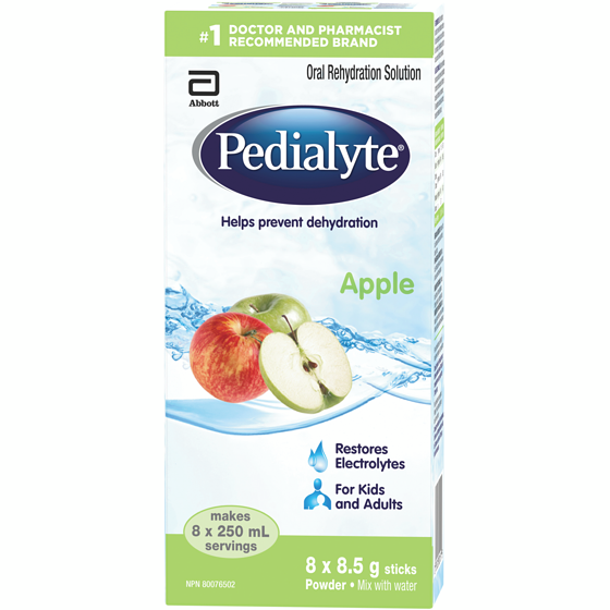 Pedialyte Electrolyte Powder Sticks, Apple 1 ea